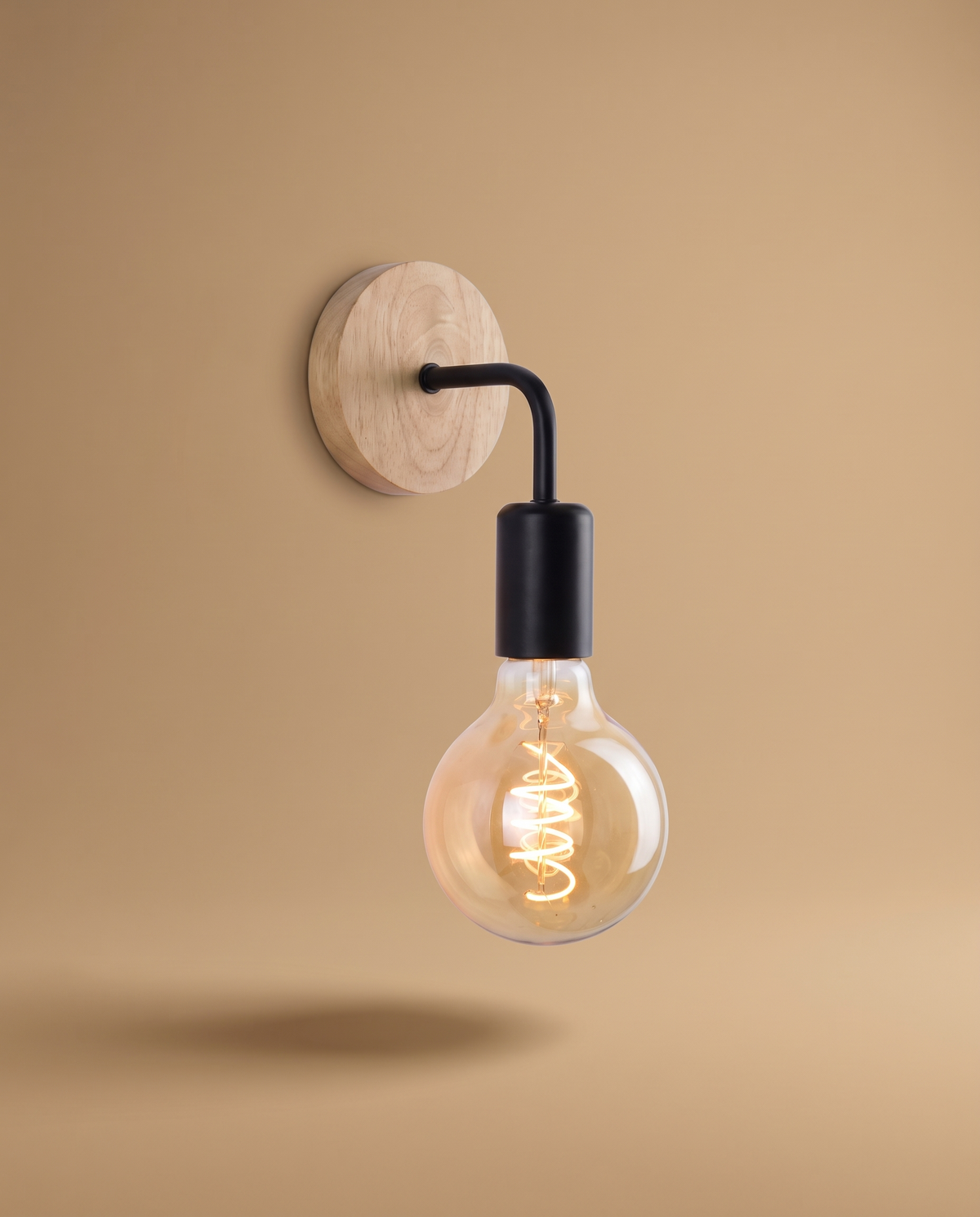 Lampara aplique madera vintage - studio