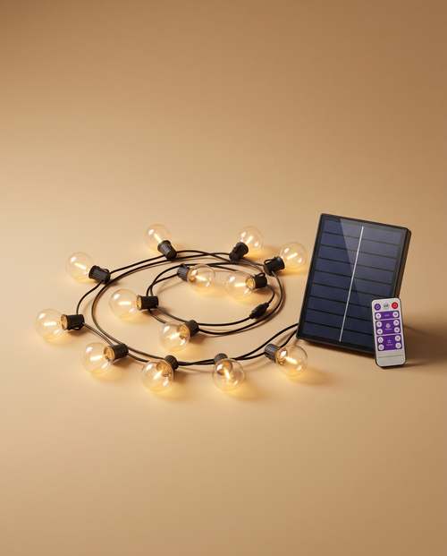 Guirnaldas luces exterior solar - studio