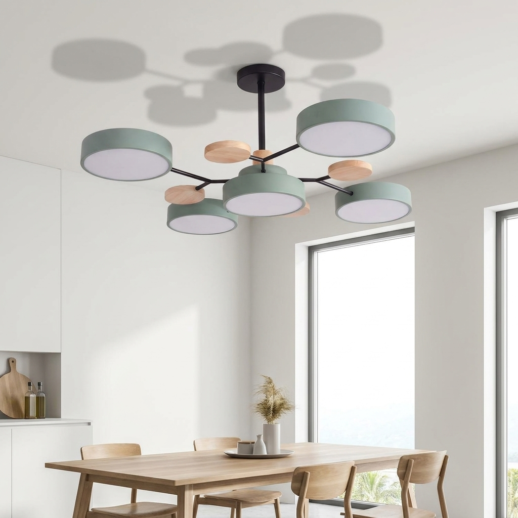Lámpara de techo LED semiempotrada montada