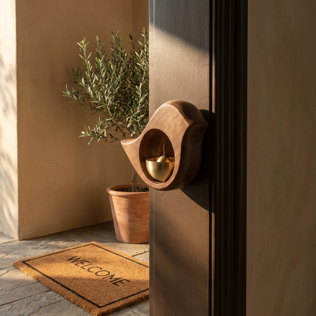 wooden decorative doorbell - uso diario 2