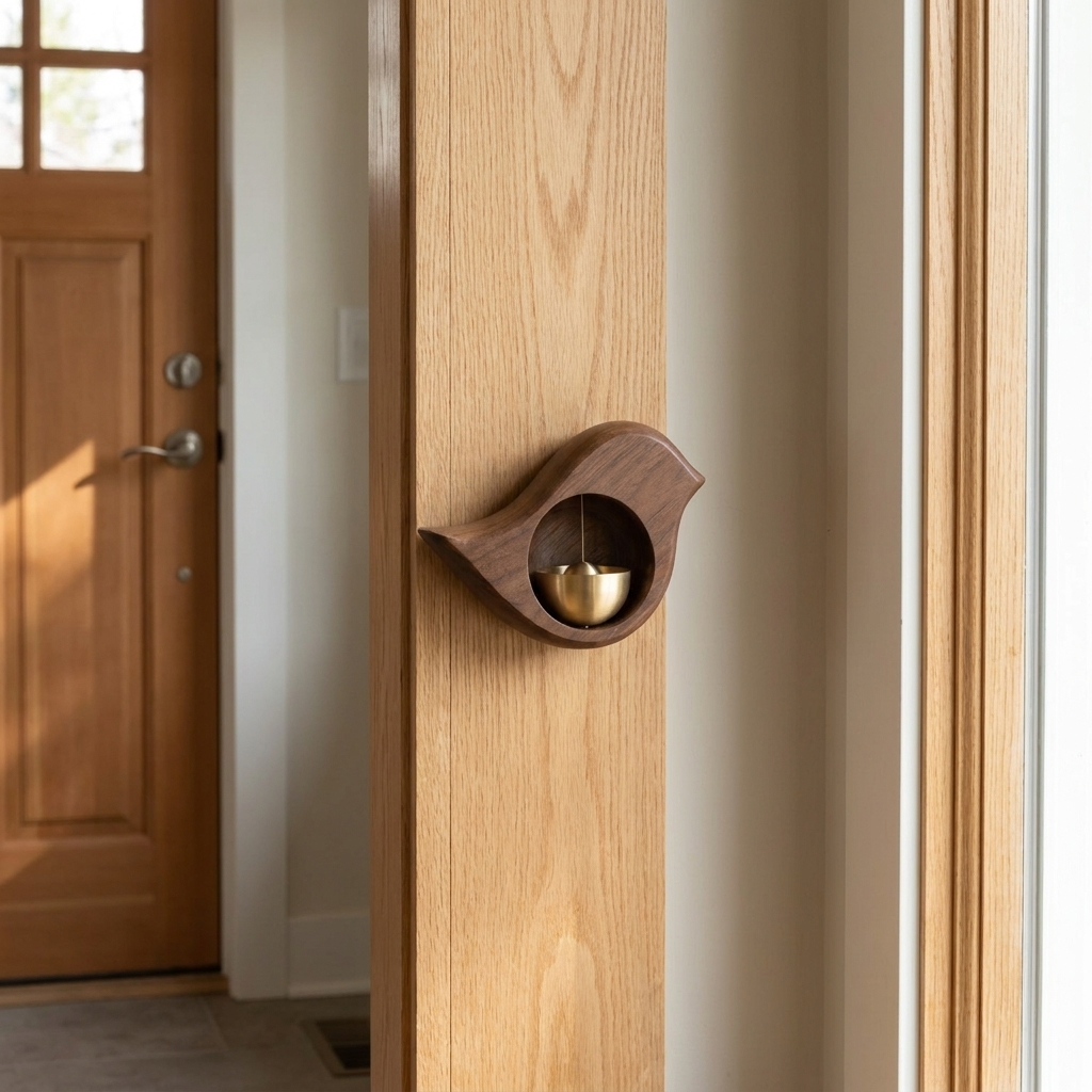 wooden decorative doorbell - uso diario 1
