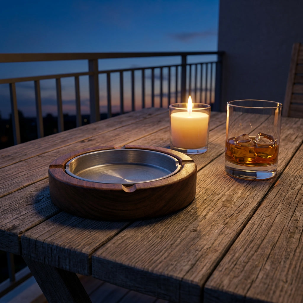 metal-insert ashtray - uso diario 1