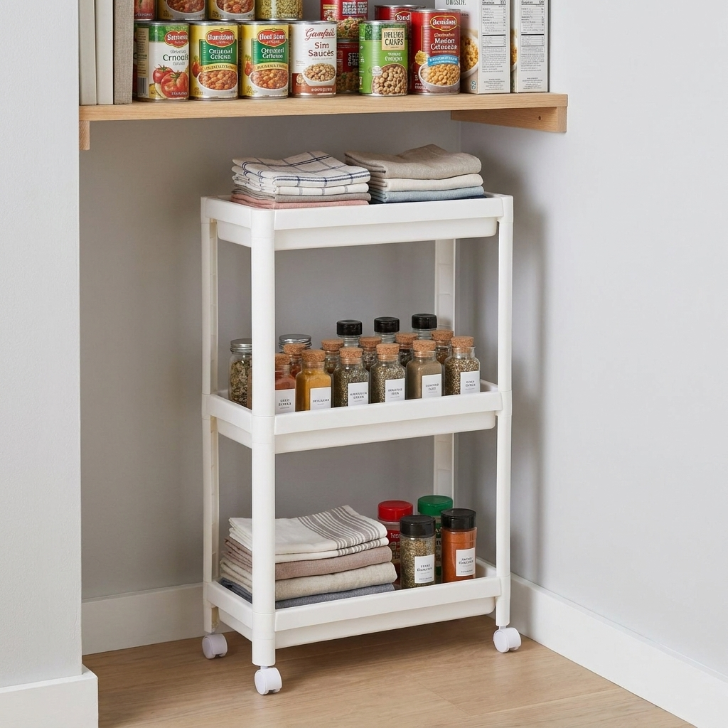 rolling kitchen storage cart - uso diario 2