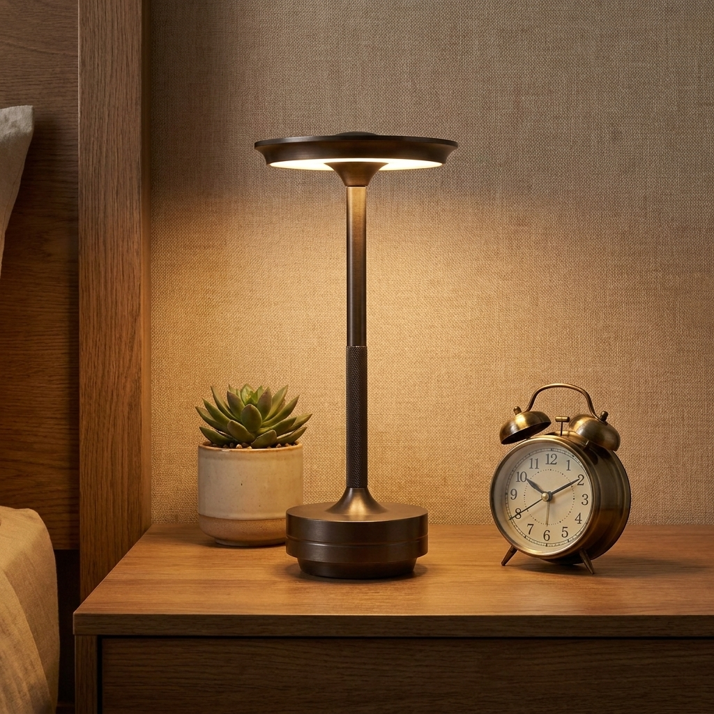 wireless dimmable metal table lamp - uso diario 2