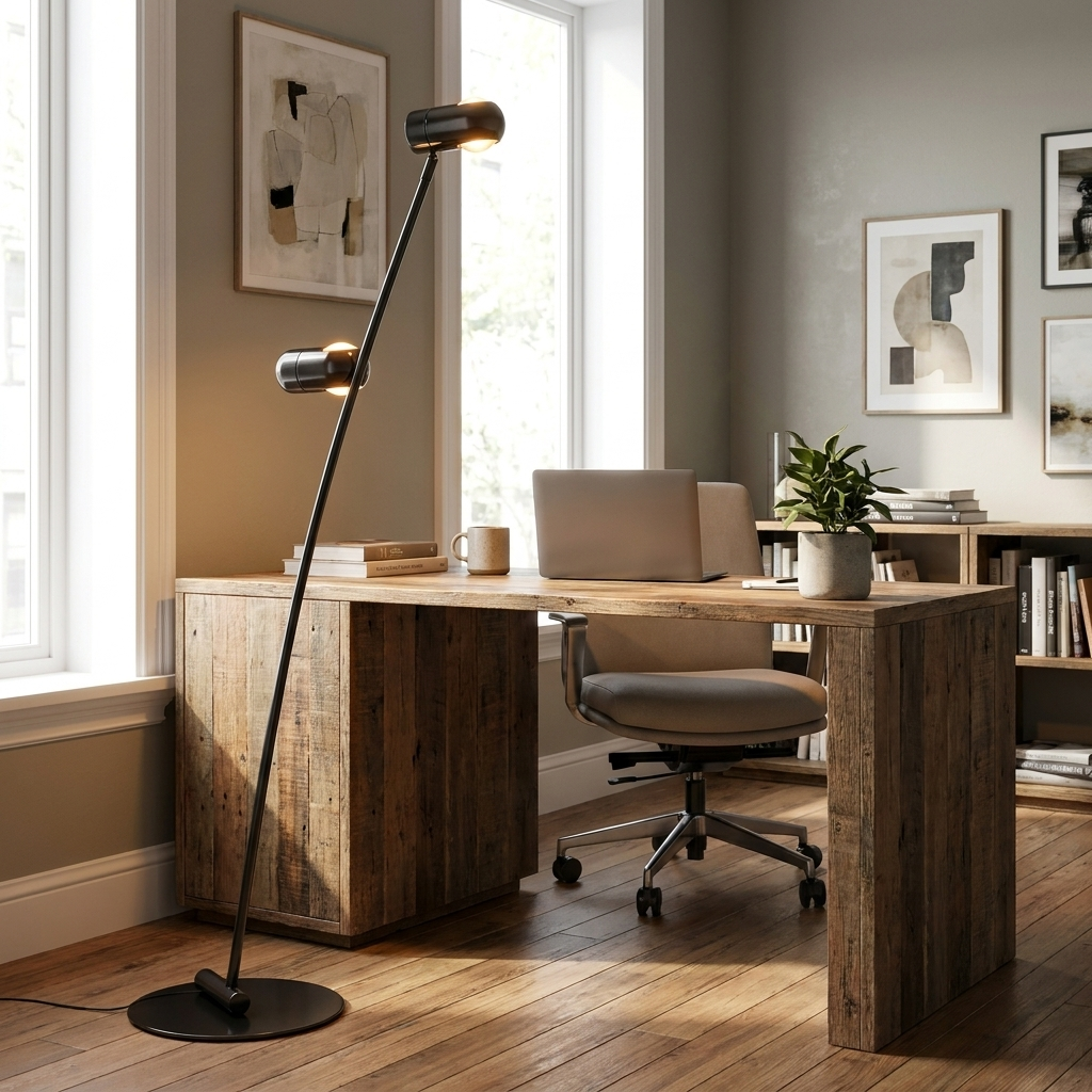 two-head arc floor lamp - uso diario 2