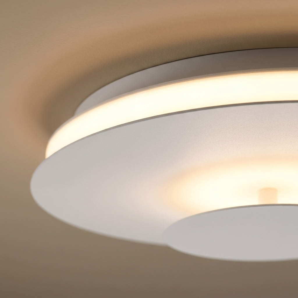 round flush-mount LED ceiling light - uso diario 3 (detalle)