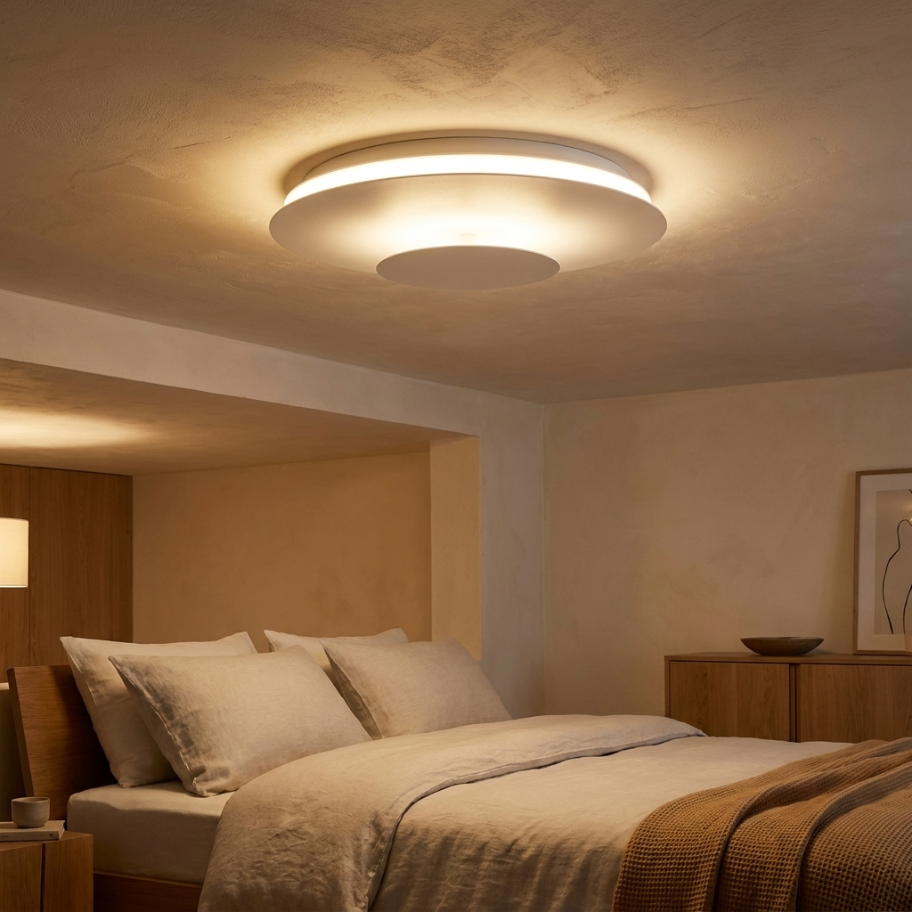 round flush-mount LED ceiling light - uso diario 2