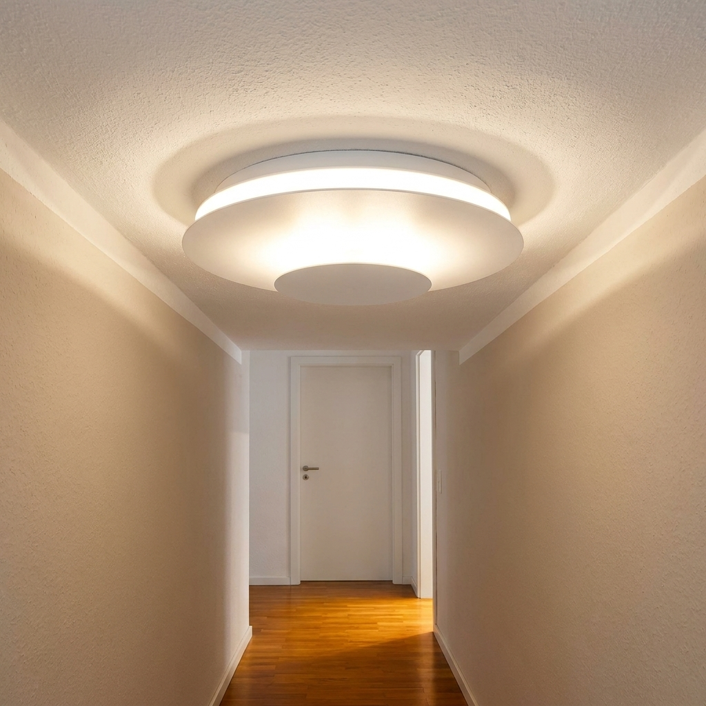 round flush-mount LED ceiling light - uso diario 1