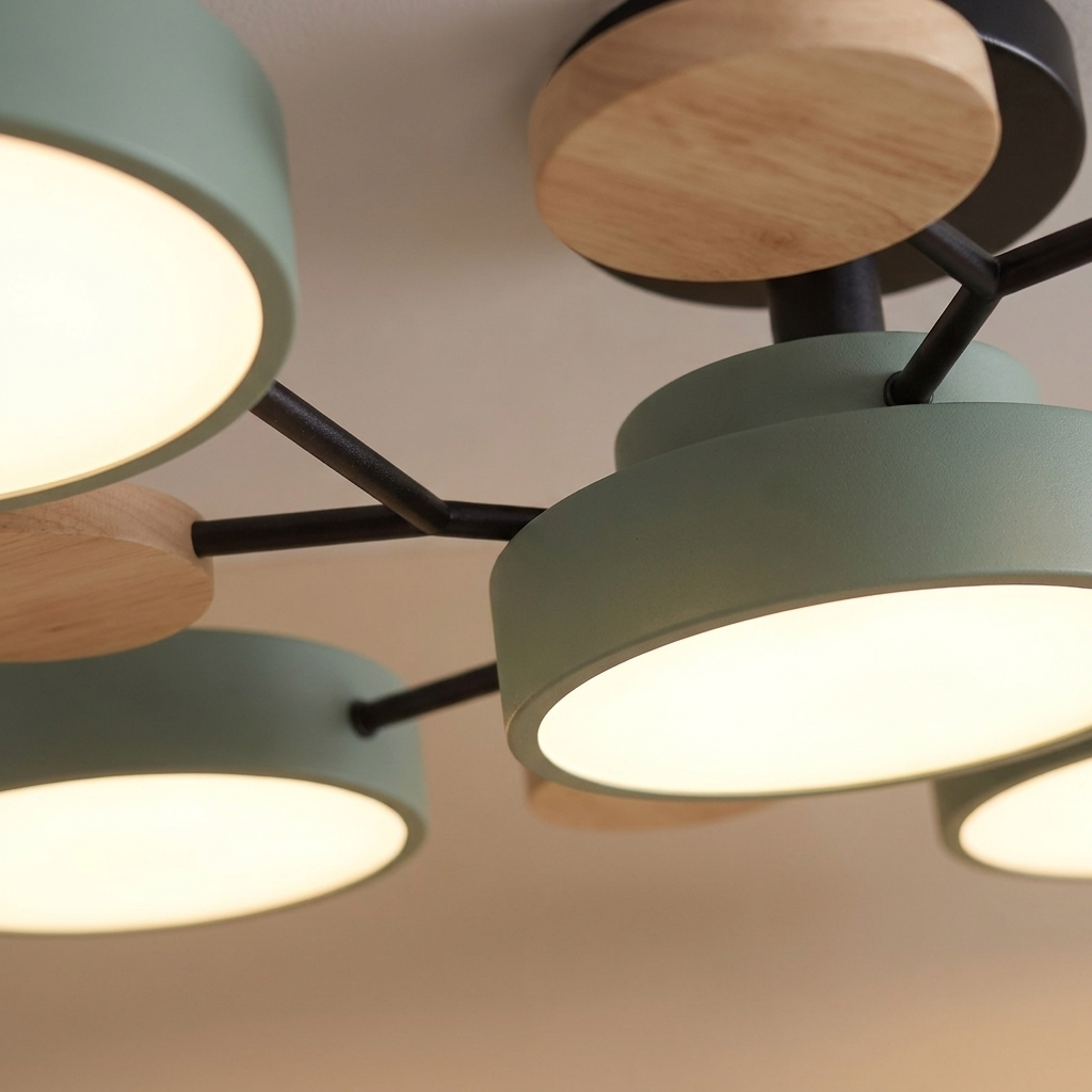 semi-flush LED chandelier - uso diario 3 (detalle)