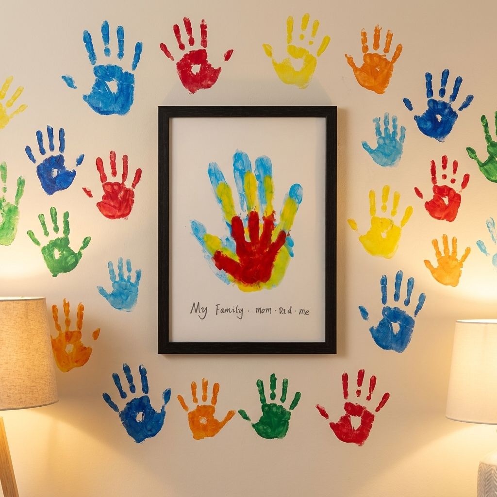 wood handprint keepsake frame - uso diario 1