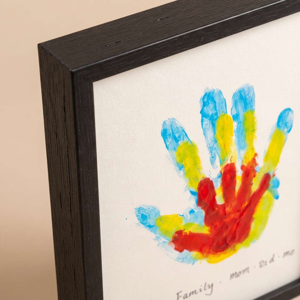 wood handprint keepsake frame - uso diario 3 (detalle)