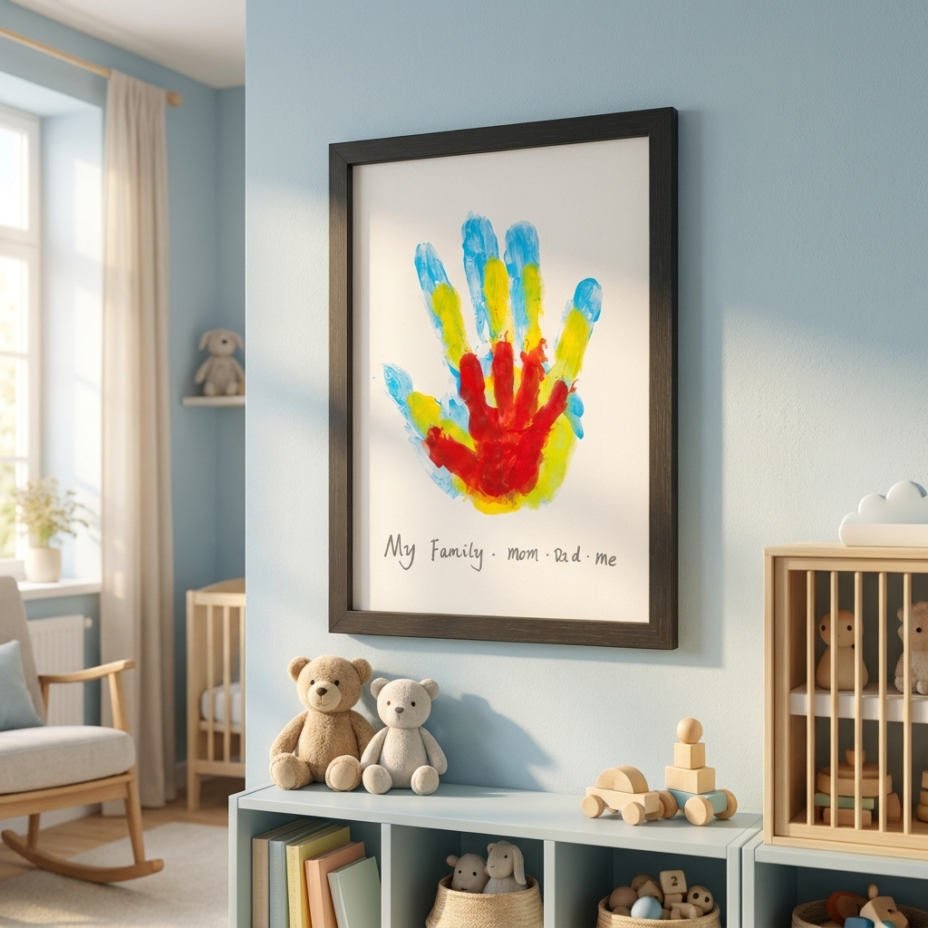 wood handprint keepsake frame - uso diario 2