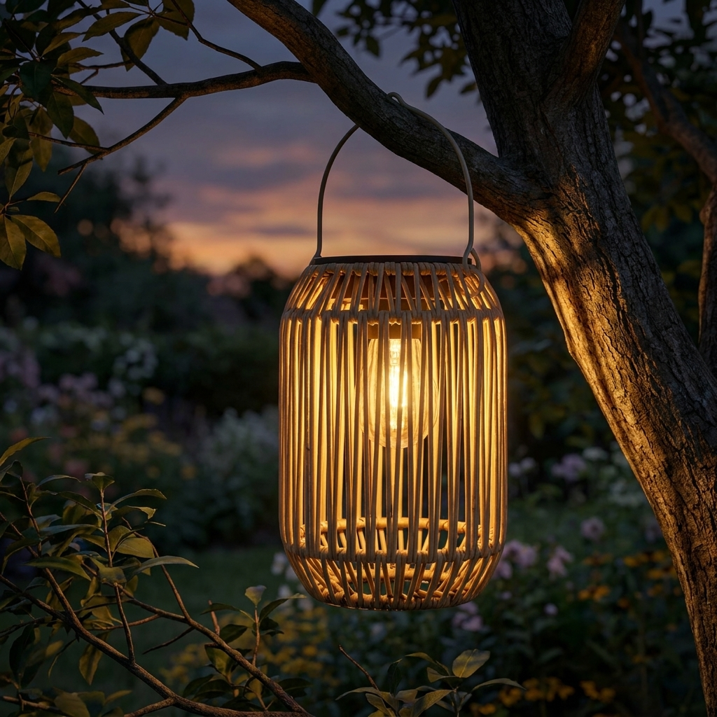solar rattan lantern - uso diario 1