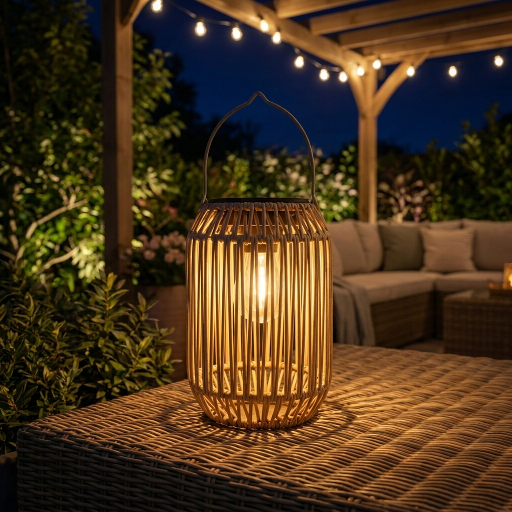 solar rattan lantern - uso diario 2