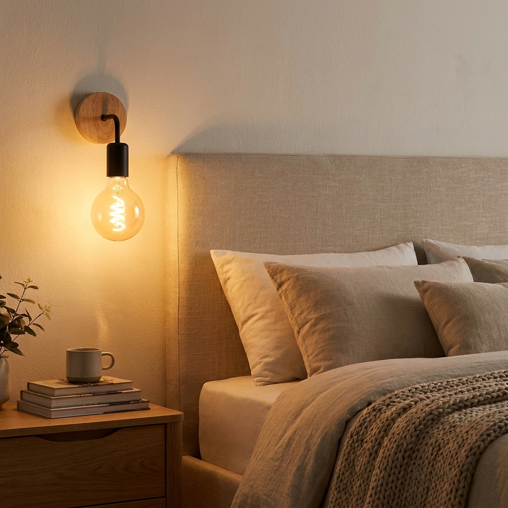 vintage wood wall sconce lamp - uso diario 2
