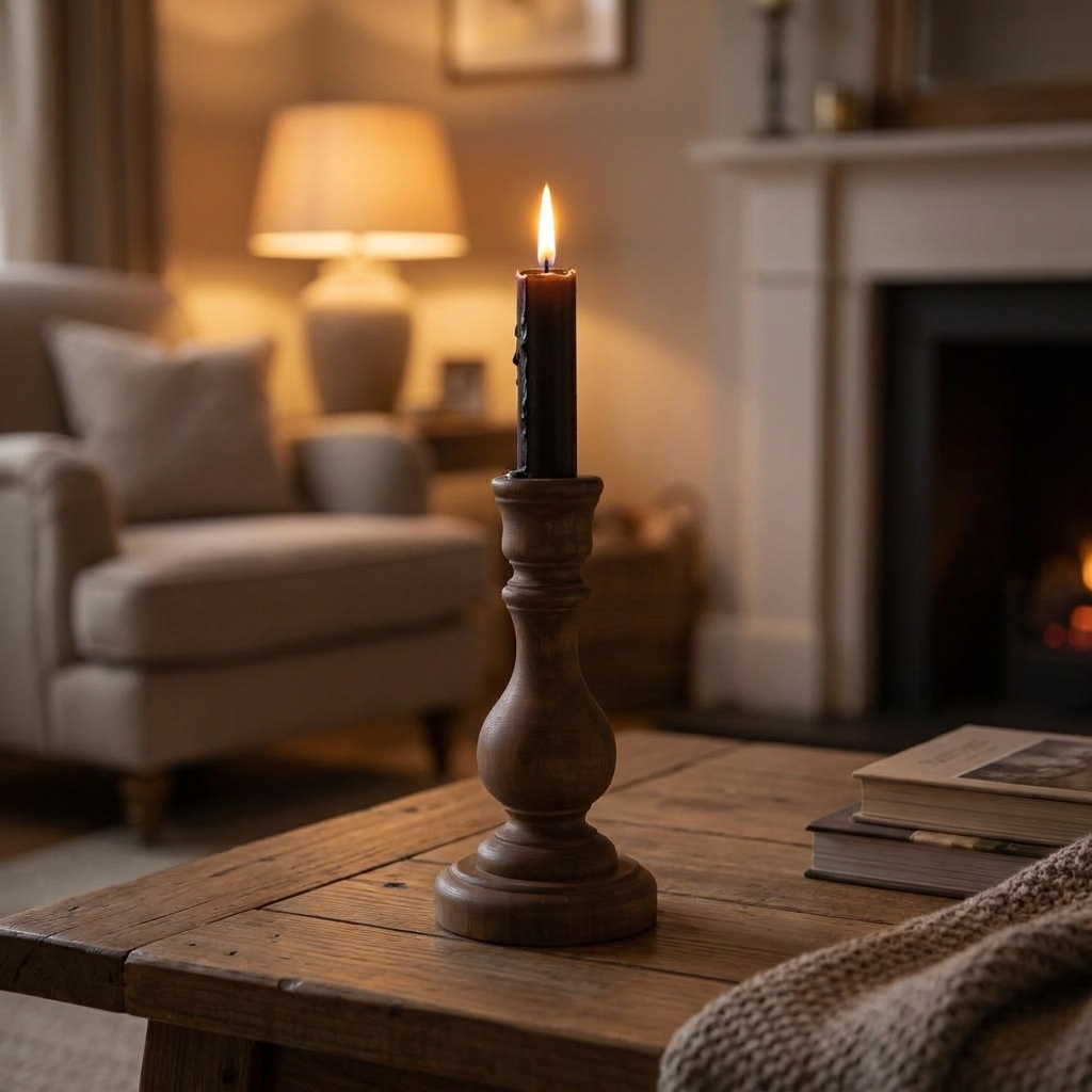 natural wood candle holder - uso diario 2