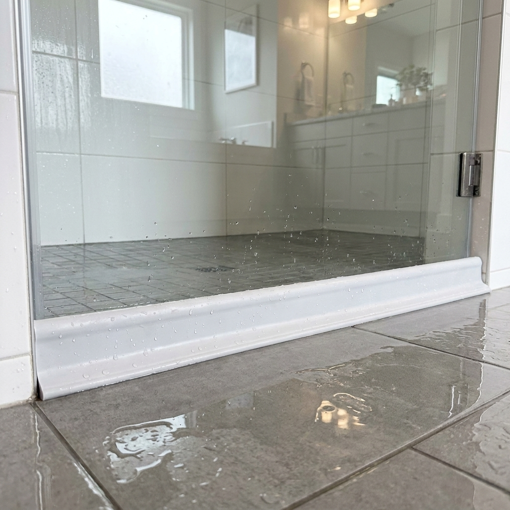 silicone shower water dam - uso diario 1