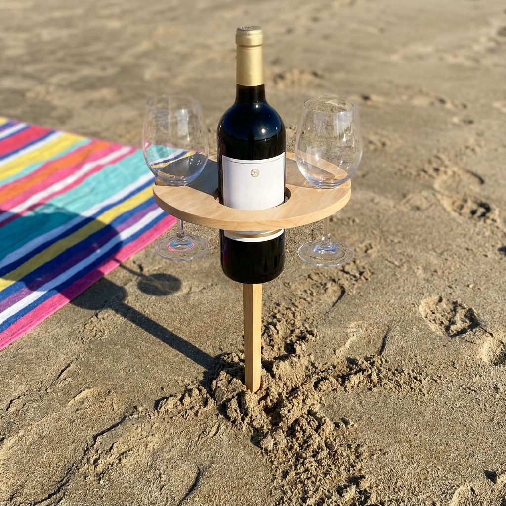 folding wine picnic table - uso diario 1