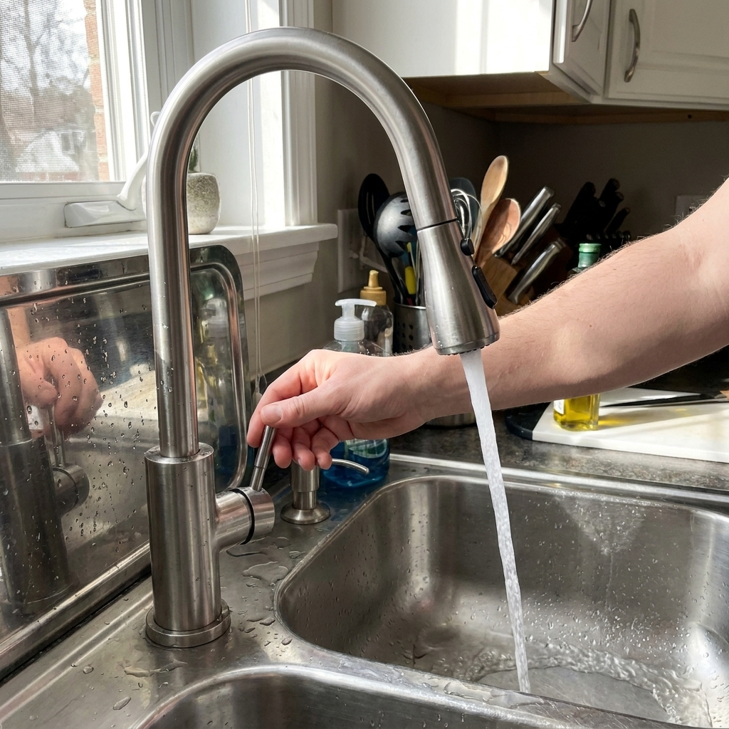 extendable kitchen faucet - uso diario 1