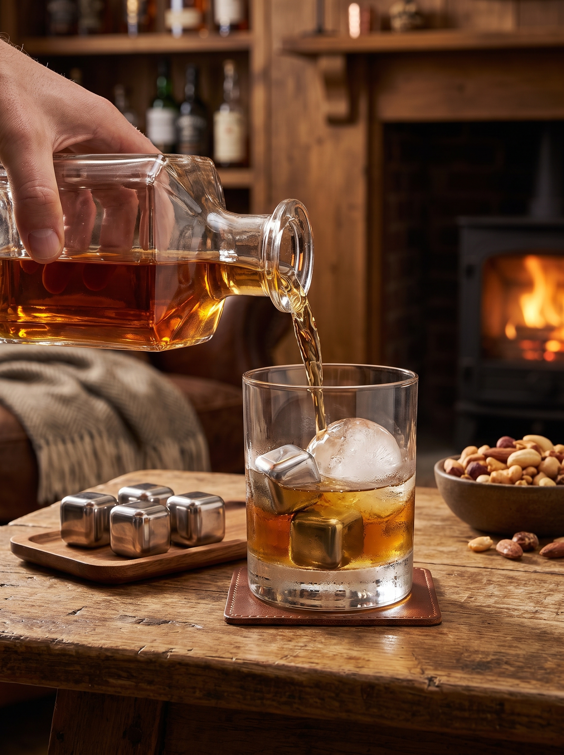 Piedras para Whisky de Acero Inoxidable, Set de 6 - lifestyle 1