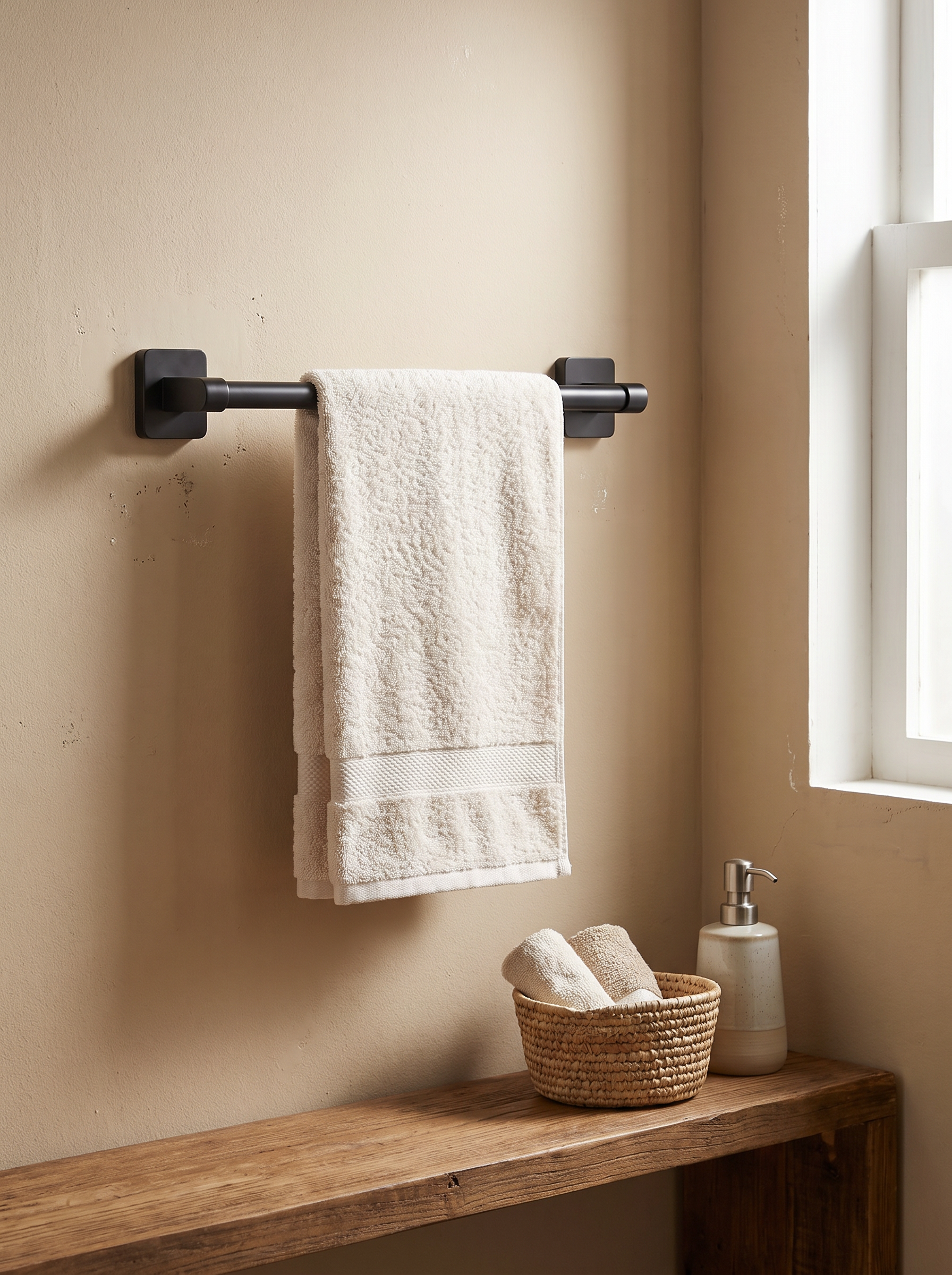 Soporte de Aluminio para Toallas de Baño con Gancho - lifestyle 2