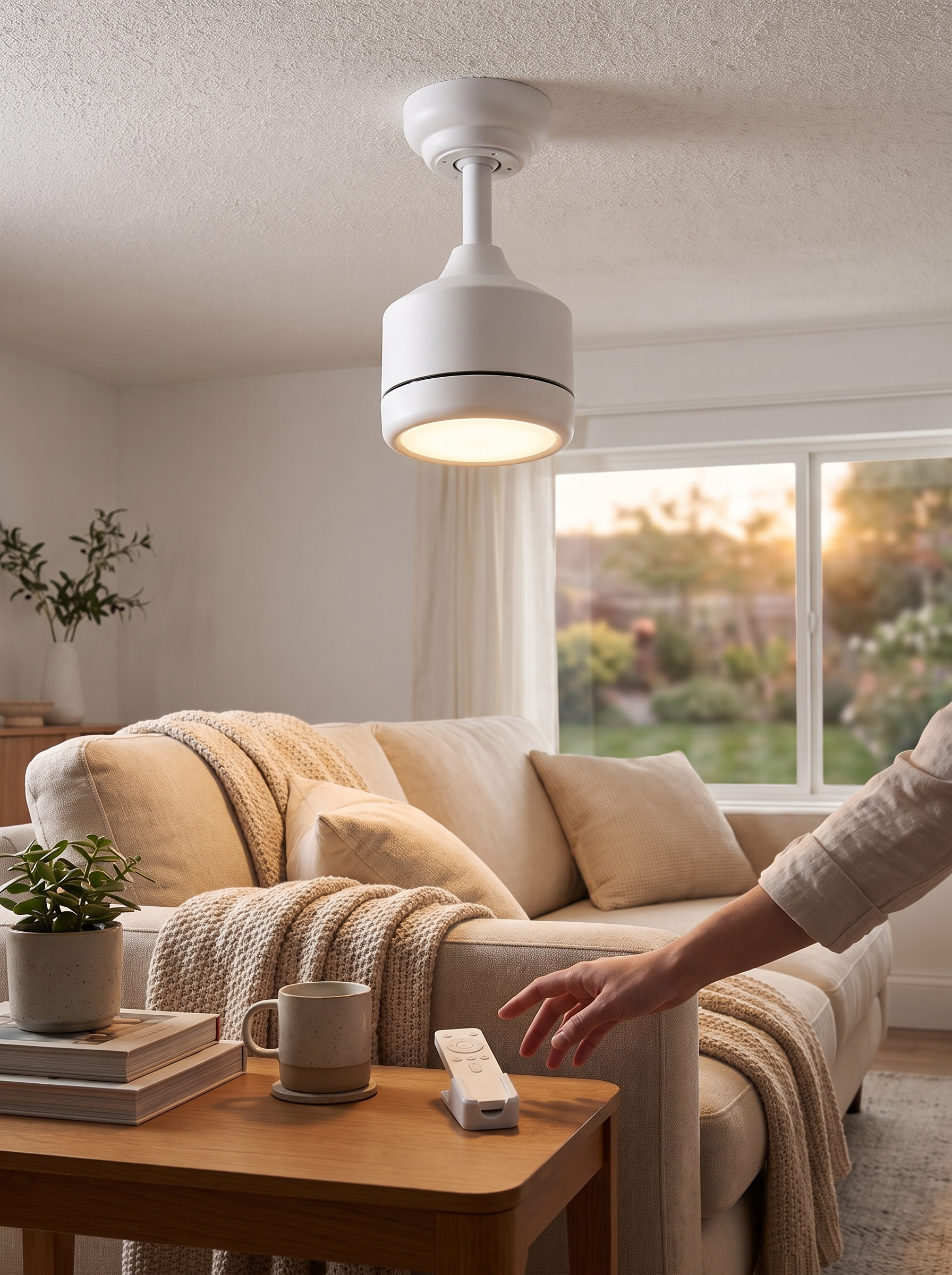 Ventilador para Portalámparas con Luz LED y Mando - lifestyle 3