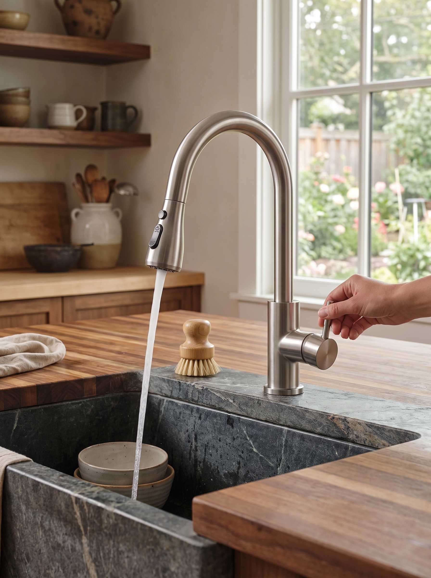 Grifo de Cocina Extraíble con Rociador Flexible - lifestyle 2