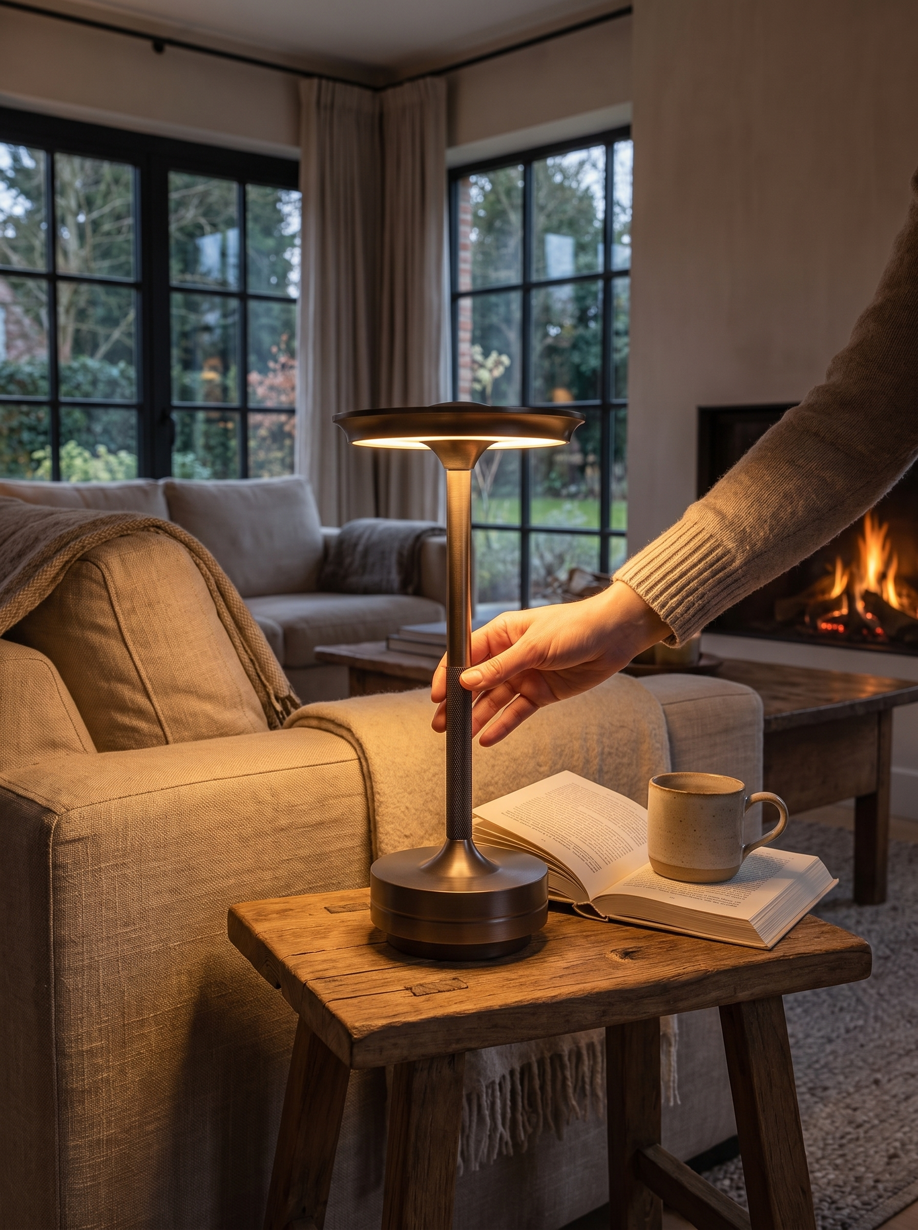 Lámpara de Mesa Metálica Regulable Inalámbrica - lifestyle 1