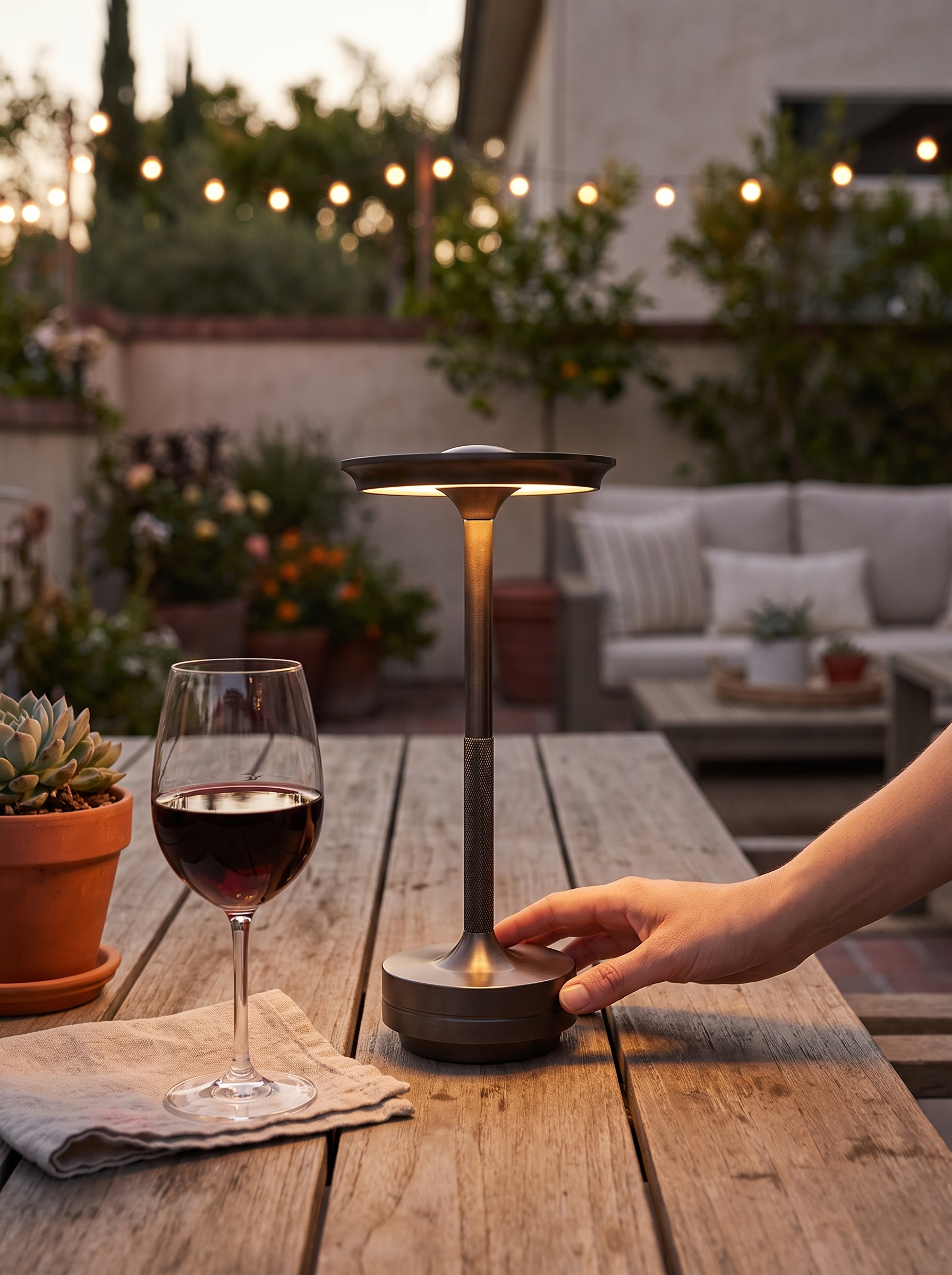 Lámpara de Mesa Metálica Regulable Inalámbrica - lifestyle 2
