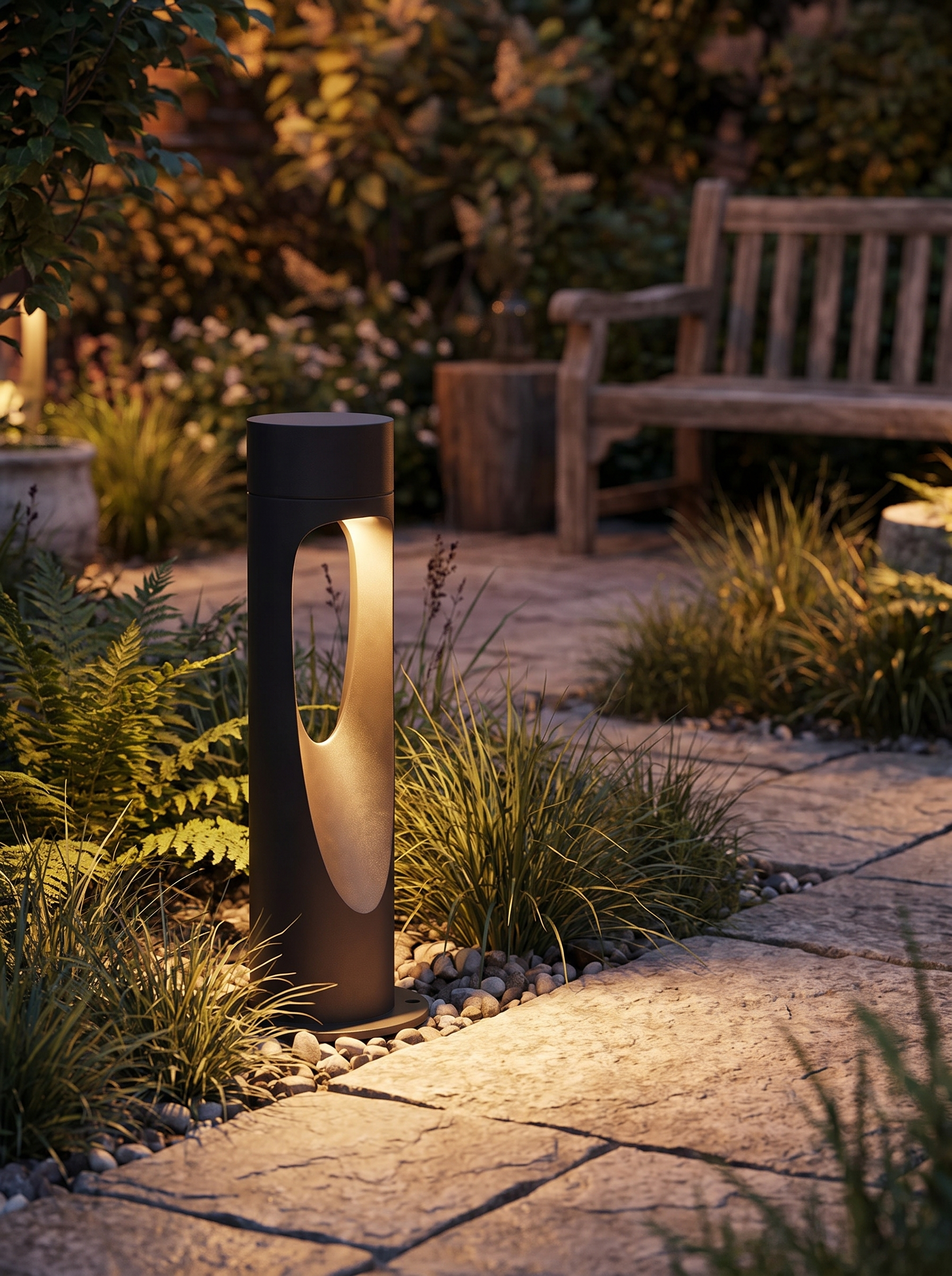 Lámpara de Pie Exterior LED Resistente a la Intemperie - lifestyle 1