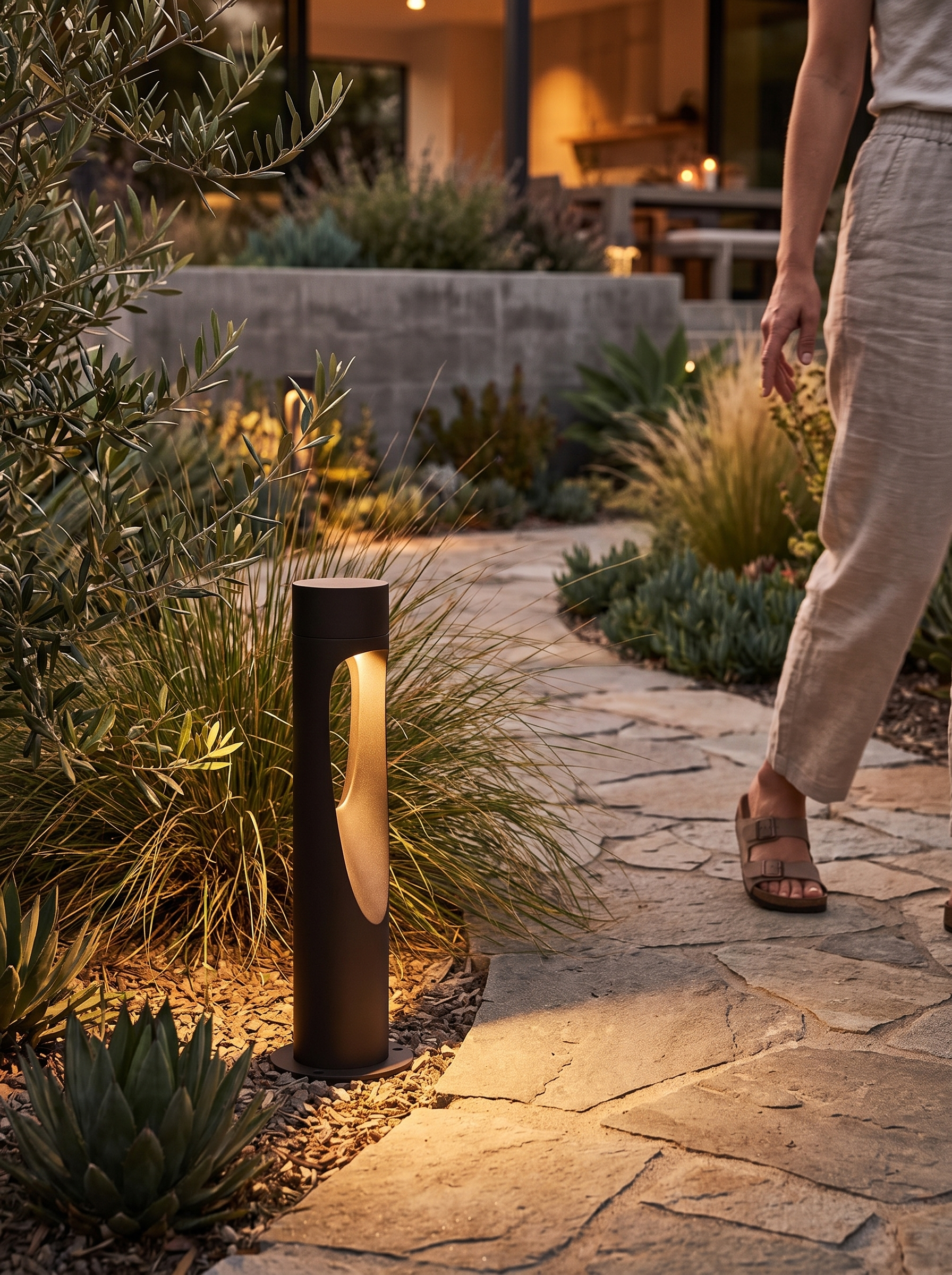 Lámpara de Pie Exterior LED Resistente a la Intemperie - lifestyle 2