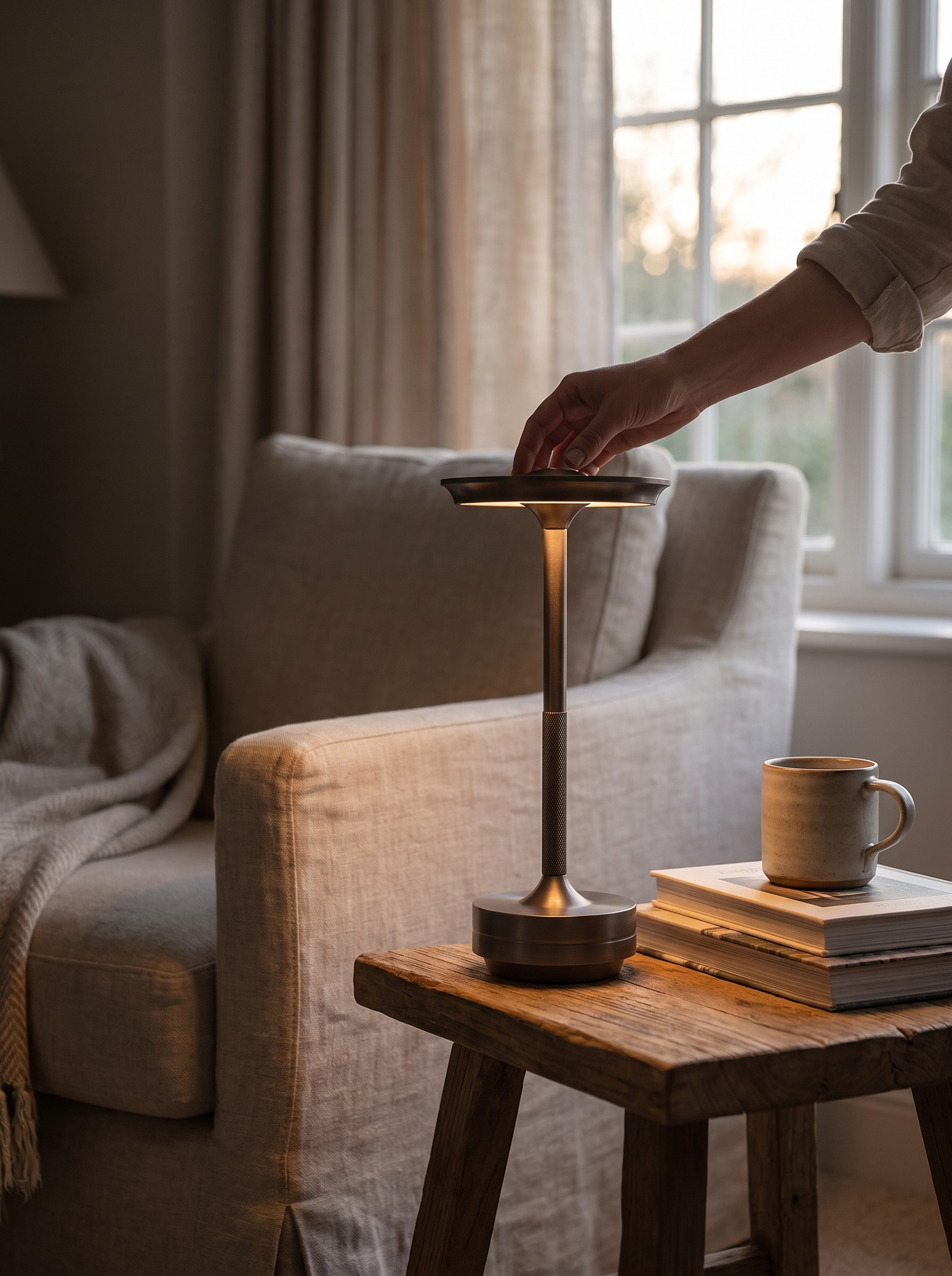 Lámpara de Mesa Metálica Regulable Inalámbrica - lifestyle 3
