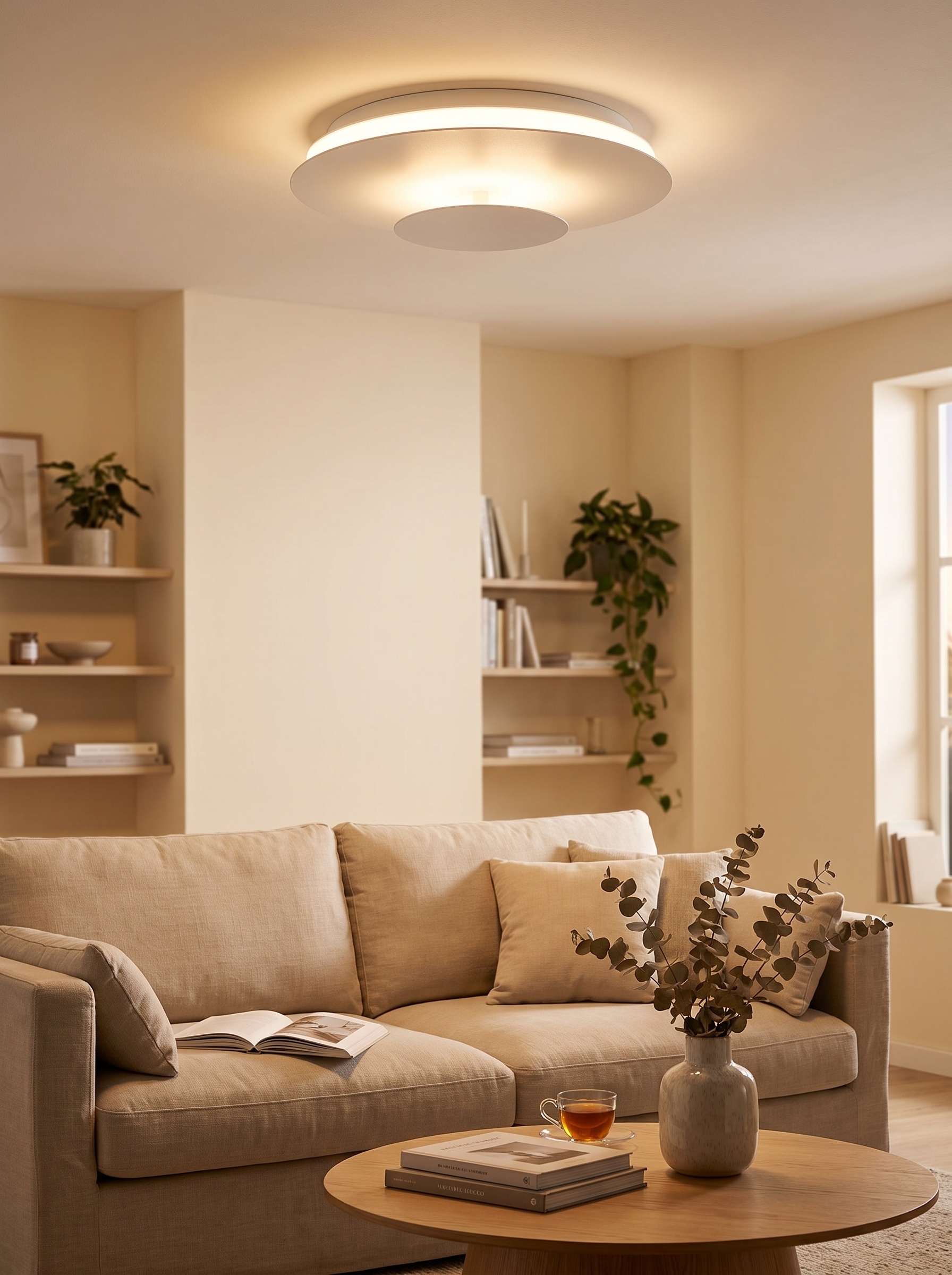 Lámpara de Techo LED Redonda, Montaje al Ras - lifestyle 3