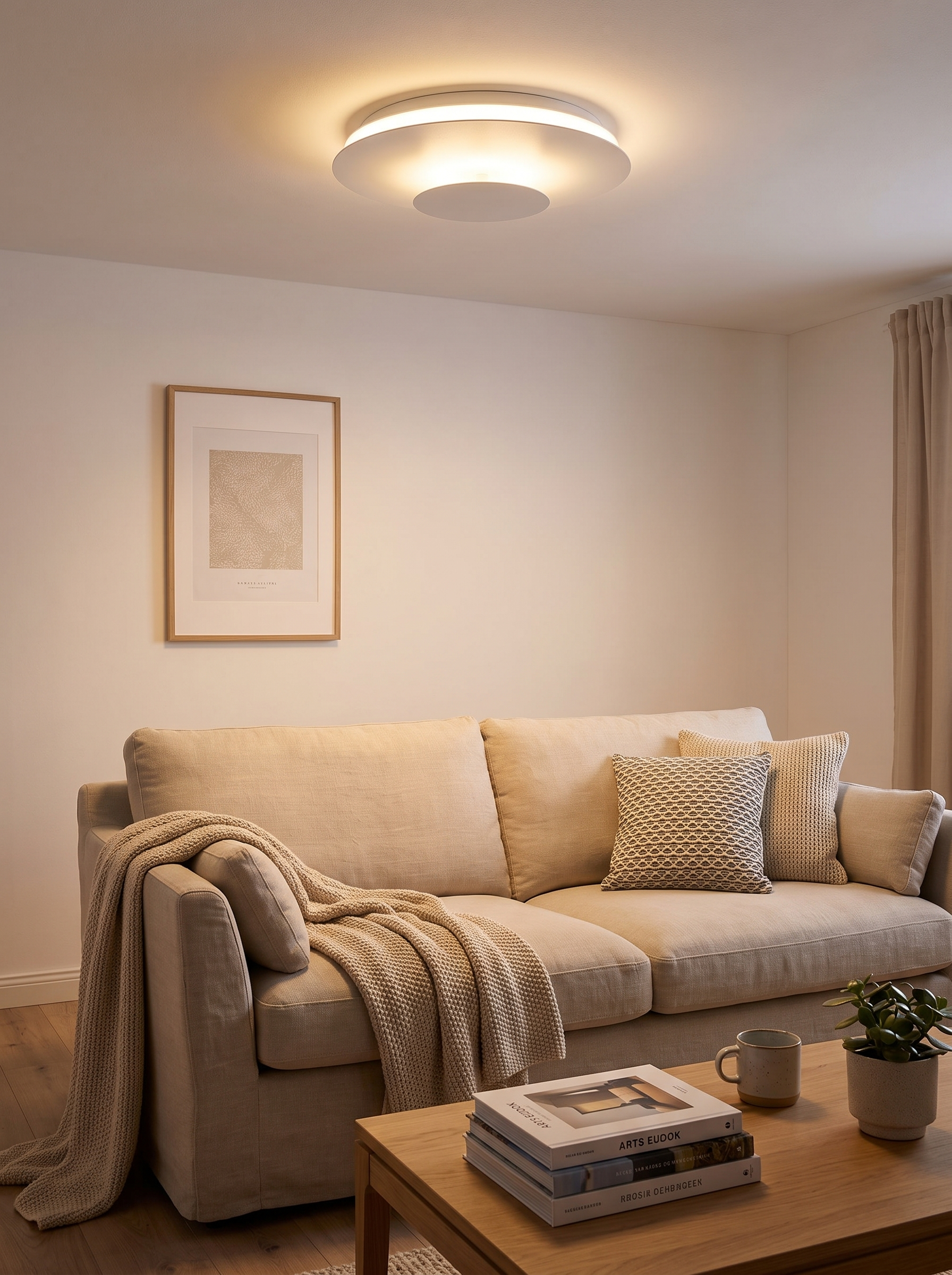 Lámpara de Techo LED Redonda, Montaje al Ras - lifestyle 2