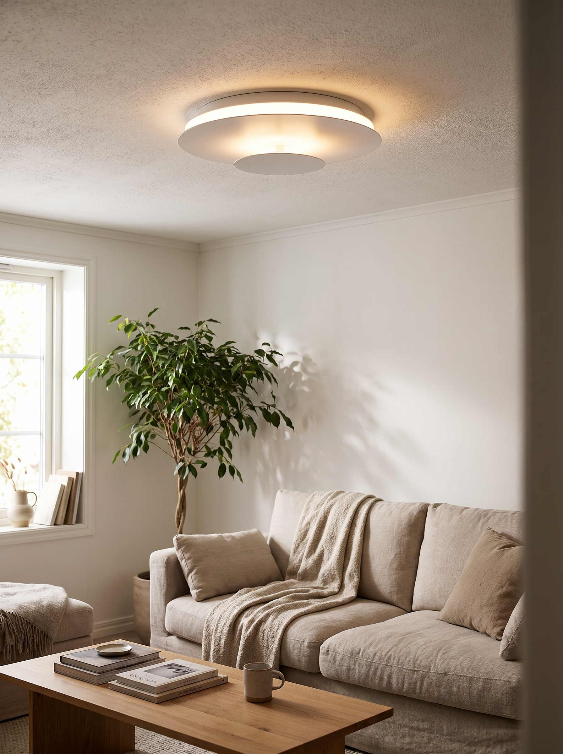 Lámpara de Techo LED Redonda, Montaje al Ras - lifestyle 1