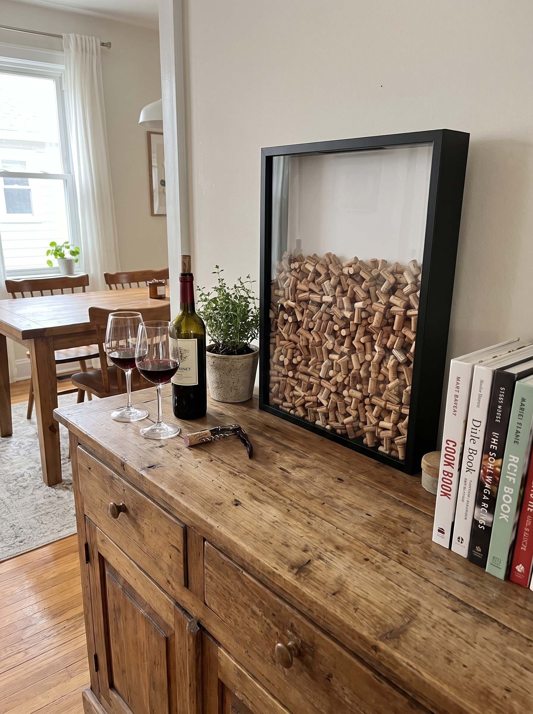 Porta Corchos de Vino de Pared, Soporte Decorativo - lifestyle 2
