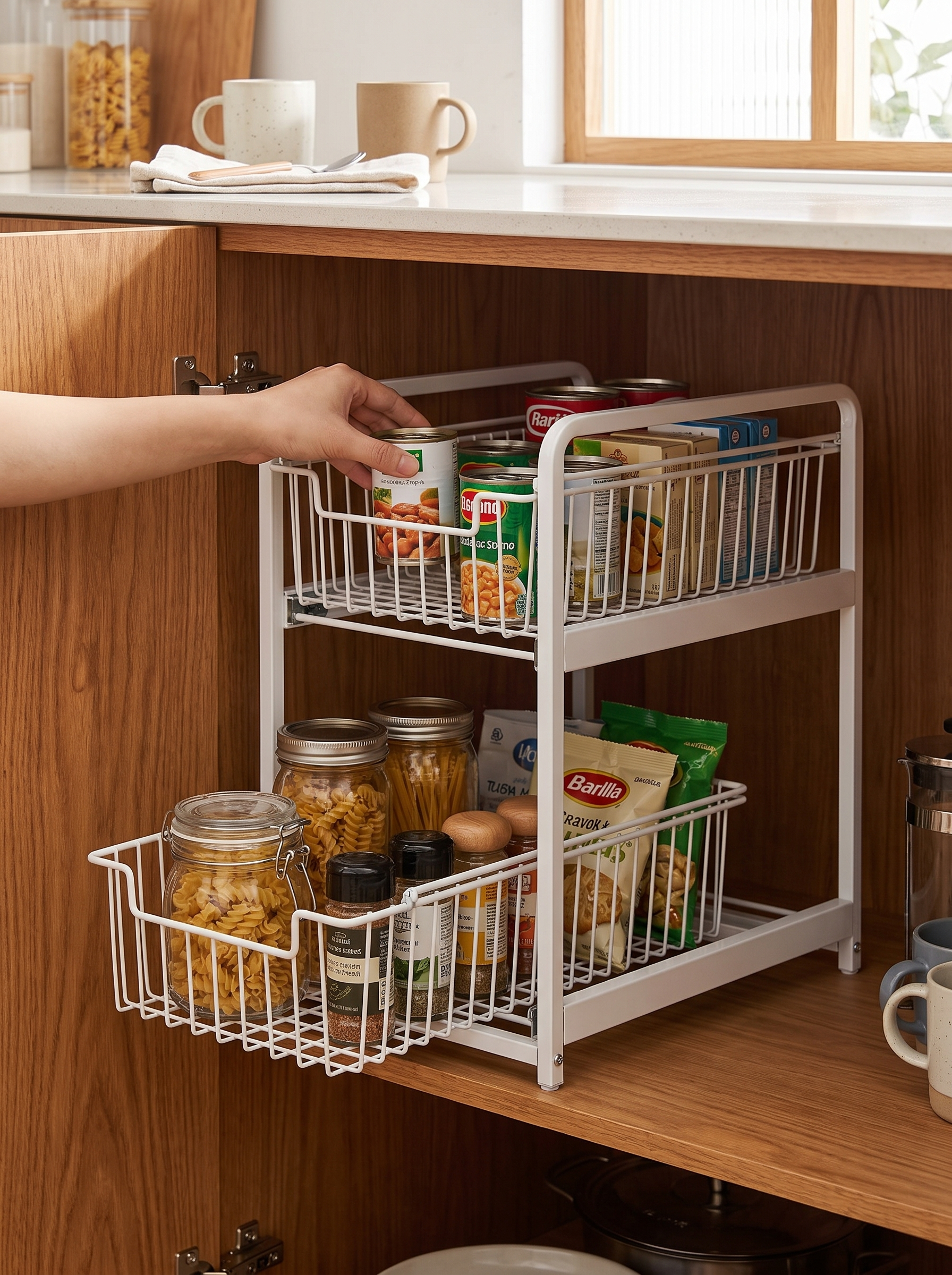 Organizador Extraíble de 2 Niveles Bajo Fregadero - lifestyle 2